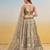IVORY COLOR NET FABRIC LEHENGA WITH SEQUINS AND THREAD EMBROIDERY WORK