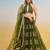 Mehendi Green Net Lehenga with Sequin & Thread Embroidery Work