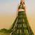 Mehendi Green Net Lehenga with Sequin & Thread Embroidery Work