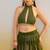 Mehendi Green Net Lehenga with Sequin & Thread Embroidery Work
