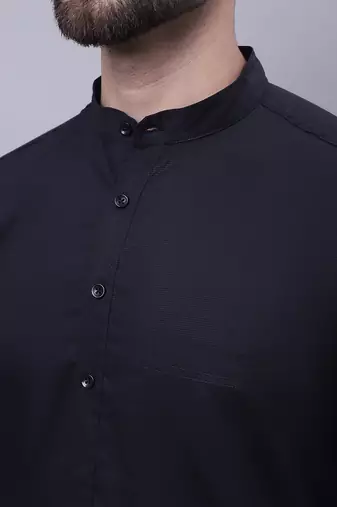 Pure cotton short sleeves kurta with band collar