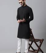Long kurta with band collar