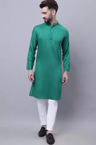 Kurta with band collar