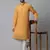 Solid kurta with band collar