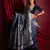 Navyblue silk blend sarees with blouse