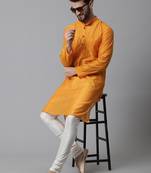 Check kurta with band collar