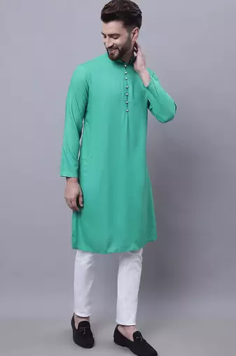 Kurta with band collar
