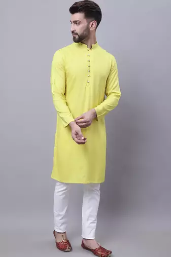Pure cotton short sleeves kurta with band collar