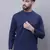 Pure cotton short kurta with band collar