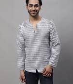 Pure cotton open neck kurta