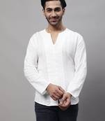 Pure cotton open neck kurta