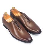 Tan solid synthetic leather men shoes