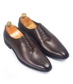 Brown solid synthetic leather men shoes