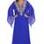 Luxury Royal Blue Georgette Stitched Kaftan with Heavy Golden Handwork Embroidery Dress