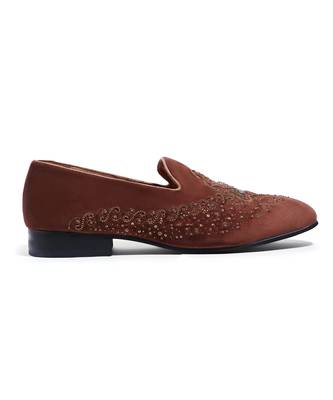 Brown woven velvet shoes 4