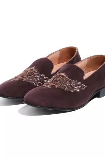 Brown woven velvet Shoes