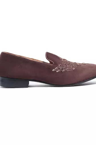 Brown woven velvet Shoes