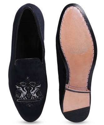 Black woven velvet shoes 3