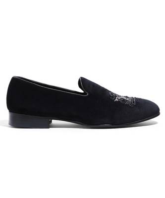 Black woven velvet shoes 4