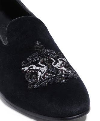 Black woven velvet shoes 5