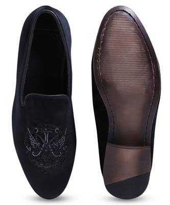 Black woven velvet shoes 3