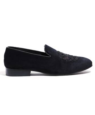 Black woven velvet shoes 4