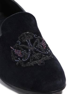 Black woven velvet shoes 5