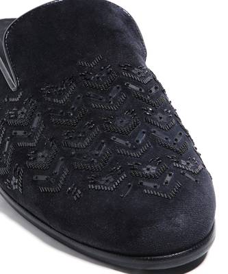 Black woven velvet mules 5