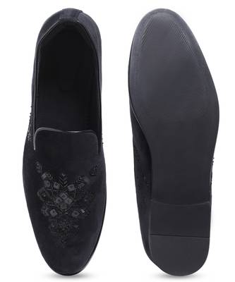 Black woven velvet shoes 3
