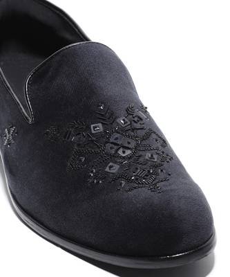 Black woven velvet shoes 5