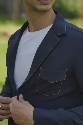 Black plain lycra jacket & pant set