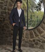 Black plain lycra jacket & pant set