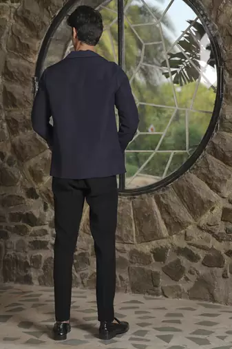 Black plain lycra jacket & pant set