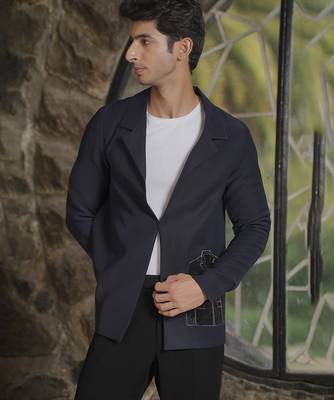 Black plain lycra jacket & pant set 4