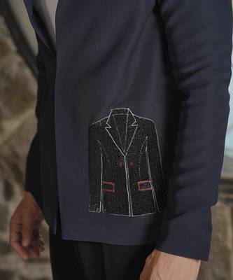 Black plain lycra jacket & pant set 5