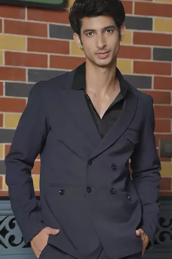 Black plain lycra jacket & pant set