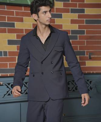 Black plain lycra jacket & pant set 4