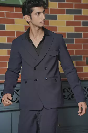Black plain lycra jacket & pant set