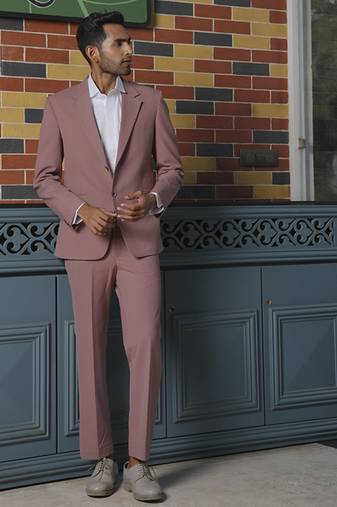 Pink plain lycra jacket & pant set