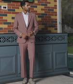 Pink plain lycra jacket & pant set