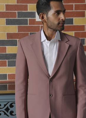 Pink plain lycra jacket & pant set 4