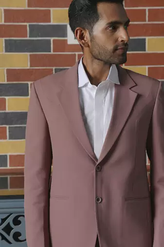 Pink plain lycra jacket & pant set