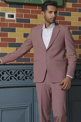 Pink plain lycra jacket & pant set