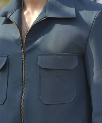 Green lycra plain shacket 2