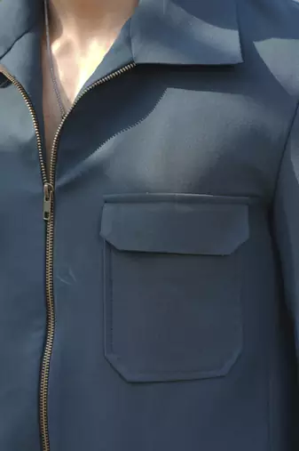 Green lycra plain shacket