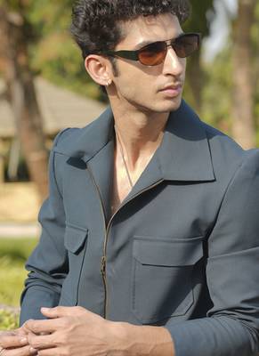 Green lycra plain shacket 3