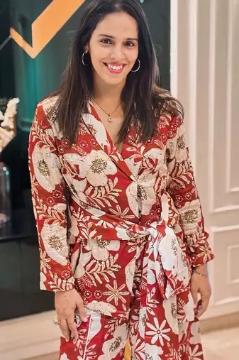 Multicolor Floral Printed Satin Jacket With Pant