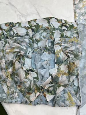 Floral Printed Organza Silk Fabric Fully Flair Anarkali Kurti With Pant And Dupatta 5