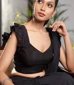 Black Dola Silk Designer Blouse