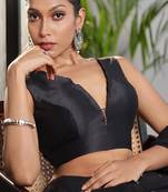 Black Silk Designer Blouse